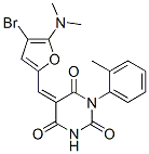 470707-83-6,2,4,6(1H,3H,5H)-Pyrimidinetrione,  5-[[4-bromo-5-(dimethylamino)-2-furanyl]methylene]-1-(2-methylphenyl)-