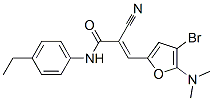 470712-52-8,2-Propenamide,  3-[4-bromo-5-(dimethylamino)-2-furanyl]-2-cyano-N-(4-ethylphenyl)-