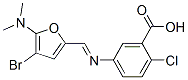 470719-34-7,Benzoic  acid,  5-[[[4-bromo-5-(dimethylamino)-2-furanyl]methylene]amino]-2-chloro-