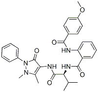 471259-67-3,Benzamide, N-[(1S)-1-[[(2,3-dihydro-1,5-dimethyl-3-oxo-2-phenyl-1H-pyrazol-4-yl)amino]carbonyl]-2-methylpropyl]-2-[(4-methoxybenzoyl)amino]- (9CI)