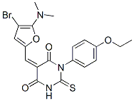 471262-98-3,4,6(1H,5H)-Pyrimidinedione,  5-[[4-bromo-5-(dimethylamino)-2-furanyl]methylene]-1-(4-ethoxyphenyl)dihydro-2-thioxo-