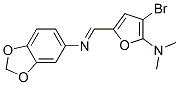 471263-37-3,1,3-Benzodioxol-5-amine,  N-[[4-bromo-5-(dimethylamino)-2-furanyl]methylene]-