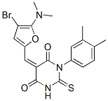 471902-01-9,4,6(1H,5H)-Pyrimidinedione,  5-[[4-bromo-5-(dimethylamino)-2-furanyl]methylene]-1-(3,4-dimethylphenyl)dihydro-2-thioxo-