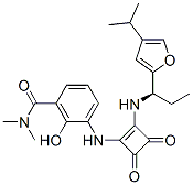 473728-58-4,3-[[3-[(DIMETHYLAMINO)CARBONYL]-2-HYDROXYPHENYL]AMINO]-4-[[(R)-1-(4-ISOPROPYLFURAN-2-YL)PROPYL]AMINO]CYCLOBUT-3-ENE-1,2-DIONE