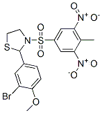 477489-64-8,Thiazolidine, 2-(3-bromo-4-methoxyphenyl)-3-[(4-methyl-3,5-dinitrophenyl)sulfonyl]- (9CI)