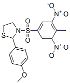 477489-65-9,Thiazolidine, 2-(4-methoxyphenyl)-3-[(4-methyl-3,5-dinitrophenyl)sulfonyl]- (9CI)