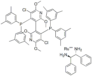 478308-93-9,DICHLORO[(R)-(+)-2,2',6,6'-TETRAMETHOXY-4,4'-BIS(DI(3,5-XYLYL)PHOSPHINO)-3,3'-BIPYRIDINE][(1R,2R)-(+)-1,2-DIPHENYLETHYLENEDIAMINE]RUTHENIUM (II)
