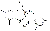 478980-04-0,ALLYLCHLORO[1,3-BIS(2,4,6-TRIMETHYLPHENYL)IMIDAZOL-2-YLIDENE]PALLADIUM(II), 98