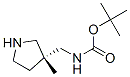 479091-25-3,Carbamic acid, [[(3R)-3-methyl-3-pyrrolidinyl]methyl]-, 1,1-dimethylethyl ester