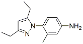 481068-97-7,Benzenamine, 4-(3,5-diethyl-1H-pyrazol-1-yl)-3-methyl- (9CI)