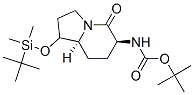 488083-07-4,Carbamic acid, [(6S,8aS)-1-[[(1,1-dimethylethyl)dimethylsilyl]oxy]octahydro-5-oxo-6-indolizinyl]-, 1,1-dimethylethyl ester (9CI)