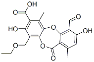 489-49-6,9-ethoxymethyl-4-formyl-3,8-dihydroxy-1,6-dimethyl-11-oxodibenzo[b,e][1,4]dioxepin-7-carboxylic acid