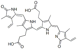 493-89-0,3-[2-[(Z)-[(5Z)-3-(2-carboxyethyl)-5-[(4-ethenyl-3-methyl-5-oxo-pyrrol -2-yl)methylidene]-4-methyl-pyrrol-2-ylidene]methyl]-5-[(Z)-(3-ethenyl -4-methyl-5-oxo-pyrrol-2-ylidene)methyl]-4-methyl-1H-pyrrol-3-yl]propa noic acid