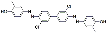 49744-32-3,4,4'-[(3,3'-dichloro[1,1'-biphenyl]-4,4'-diyl)bis(azo)]bis[o-cresol]