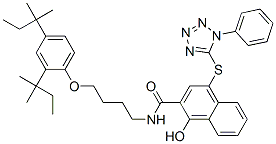 5084-12-8,N-[4-[2,4-bis(2-methylbutan-2-yl)phenoxy]butyl]-1-hydroxy-4-(1-phenylt etrazol-5-yl)sulfanyl-naphthalene-2-carboxamide