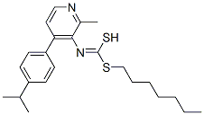 51308-74-8,Heptyl (4-(1-methylethyl)phenyl)methyl-3-pyridinylcarbonimidodithioate