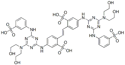 5131-70-4,4,4'-bis[[4-[bis(2-hydroxyethyl)amino]-6-(m-sulphoanilino)-1,3,5-triazin-2-yl]amino]stilbene-2,2'-disulphonic acid