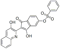 51419-02-4,3-hydroxy-2-(3-hydroxy-2-quinolyl)-5-[(phenylsulphonyl)oxy]-1H-inden-1-one