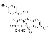 51838-10-9,4-hydroxy-3-[(4-methoxy-2-sulphophenyl)azo]-7-(methylamino)naphthalene-2-sulphonic acid