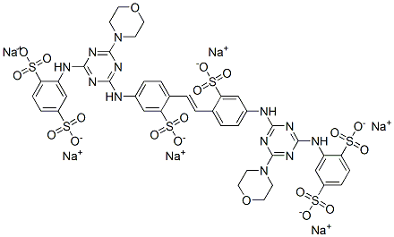 52301-70-9,hexasodium 2,2'-[vinylenebis[(3-sulphonato-4,1-phenylene)imino[6-morpholino-1,3,5-triazine-4,2-diyl]imino]]bis(benzene-1,4-disulphonate)