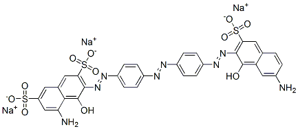 52469-75-7,trisodium 5-amino-3-[[4-[[4-[(7-amino-1-hydroxy-3-sulphonato-2-naphthyl)azo]phenyl]azo]phenyl]azo]-4-hydroxynaphthalene-2,7-disulphonate