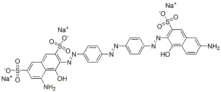 52469-76-8,trisodium 5-amino-3-[[4-[[4-[(6-amino-1-hydroxy-3-sulphonato-2-naphthyl)azo]phenyl]azo]phenyl]azo]-4-hydroxynaphthalene-2,7-disulphonate