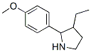524918-01-2,Pyrrolidine, 3-ethyl-2-(4-methoxyphenyl)- (9CI)