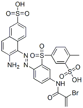 52683-87-1,6-amino-5-[[4-[(2-bromo-1-oxoallyl)amino]-2-[(4-methyl-3-sulphophenyl)sulphonyl]phenyl]azo]naphthalene-2-sulphonic acid