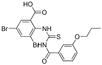 530137-88-3,3,5-DIBROMO-2-[[[(3-PROPOXYBENZOYL)AMINO]THIOXOMETHYL]AMINO]-BENZOIC ACID