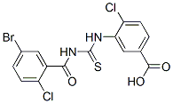 530148-22-2,3-[[[(5-BROMO-2-CHLOROBENZOYL)AMINO]THIOXOMETHYL]AMINO]-4-CHLORO-BENZOIC ACID