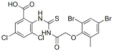 530153-32-3,3,5-DICHLORO-2-[[[[(2,4-DIBROMO-6-METHYLPHENOXY)ACETYL]AMINO]THIOXOMETHYL]AMINO]-BENZOIC ACID