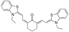 53115-00-7,2,6-BIS((E)-2-[3-ETHYL-1,3-BENZOTHIAZOL-2(3H)-YLIDENE]ETHYLIDENE)CYCLOHEXANONE