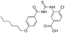 531546-12-0,4-CHLORO-3-[[[[4-(HEXYLOXY)BENZOYL]AMINO]THIOXOMETHYL]AMINO]-BENZOIC ACID