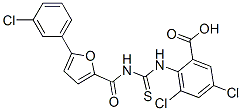 532387-34-1,3,5-DICHLORO-2-[[[[[5-(3-CHLOROPHENYL)-2-FURANYL]CARBONYL]AMINO]THIOXOMETHYL]AMINO]-BENZOIC ACID
