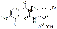 532409-15-7,3,5-DIBROMO-2-[[[(3-CHLORO-4-METHOXYBENZOYL)AMINO]THIOXOMETHYL]AMINO]-BENZOIC ACID