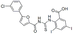 532416-21-0,2-[[[[[5-(3-CHLOROPHENYL)-2-FURANYL]CARBONYL]AMINO]THIOXOMETHYL]AMINO]-3,5-DIIODO-BENZOIC ACID