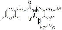 532955-54-7,3,5-DIBROMO-2-[[[[(2,4-DIMETHYLPHENOXY)ACETYL]AMINO]THIOXOMETHYL]AMINO]-BENZOIC ACID
