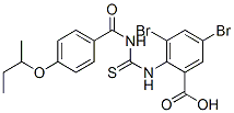 532955-97-8,3,5-DIBROMO-2-[[[[4-(1-METHYLPROPOXY)BENZOYL]AMINO]THIOXOMETHYL]AMINO]-BENZOIC ACID