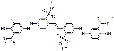 53523-90-3,tetralithium 5,5'-[vinylenebis[(3-sulphonato-4,1-phenylene)azo]]bis[3-methylsalicylate]