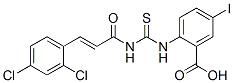 535941-49-2,2-[[[[3-(2,4-DICHLOROPHENYL)-1-OXO-2-PROPENYL]AMINO]THIOXOMETHYL]AMINO]-5-IODO-BENZOIC ACID
