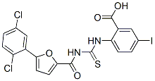 535944-77-5,2-[[[[[5-(2,5-DICHLOROPHENYL)-2-FURANYL]CARBONYL]AMINO]THIOXOMETHYL]AMINO]-5-IODO-BENZOIC ACID