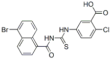 535945-34-7,5-[[[[(5-BROMO-1-NAPHTHALENYL)CARBONYL]AMINO]THIOXOMETHYL]AMINO]-2-CHLORO-BENZOIC ACID