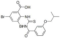 535980-55-3,3,5-DIBROMO-2-[[[[3-(2-METHYLPROPOXY)BENZOYL]AMINO]THIOXOMETHYL]AMINO]-BENZOIC ACID