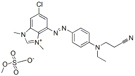 53792-62-4,6-chloro-4-[[4-[(2-cyanoethyl)ethylamino]phenyl]azo]-1,3-dimethyl-1H-benzimidazolium methyl sulphate