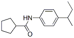 544463-05-0,Cyclopentanecarboxamide, N-[4-(1-methylpropyl)phenyl]- (9CI)
