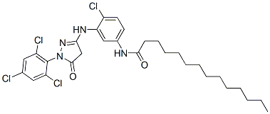 54636-84-9,N-(4-Chloro-3-((4,5-dihydro-5-oxo-1-(2,4,6-trichlorophenyl)-1H-pyrazol-3-yl)amino)phenyl)myristamide