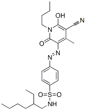 54805-02-6,4-[(1-butyl-5-cyano-1,2-dihydro-6-hydroxy-4-methyl-2-oxo-3-pyridyl)azo]-N-(2-ethylhexyl)benzenesulphonamide