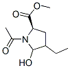 548490-83-1,D-Proline, 1-acetyl-4-ethyl-5-hydroxy-, methyl ester (9CI)