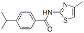 549497-01-0,Benzamide, 4-(1-methylethyl)-N-(4-methyl-2-thiazolyl)- (9CI)