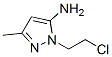 55211-81-9,1H-Pyrazol-5-amine,  1-(2-chloroethyl)-3-methyl-